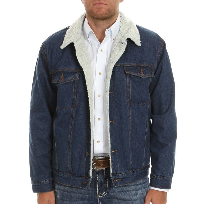Men s Faux Sherpa Lined Denim Jackets