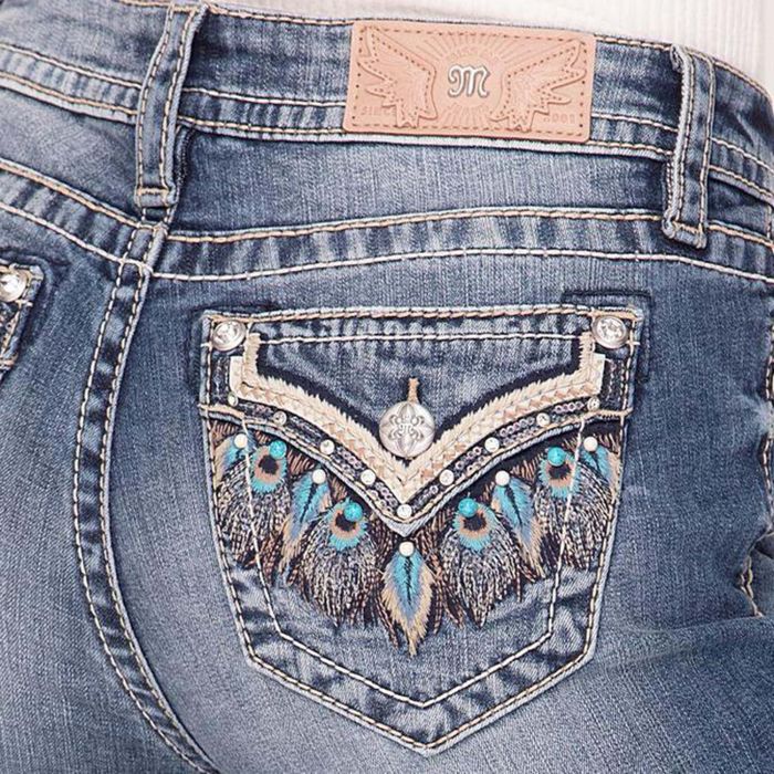 Miss Me ブーツカット26インチデニム Miss Me Womens Peacock Boot Cut Jeans