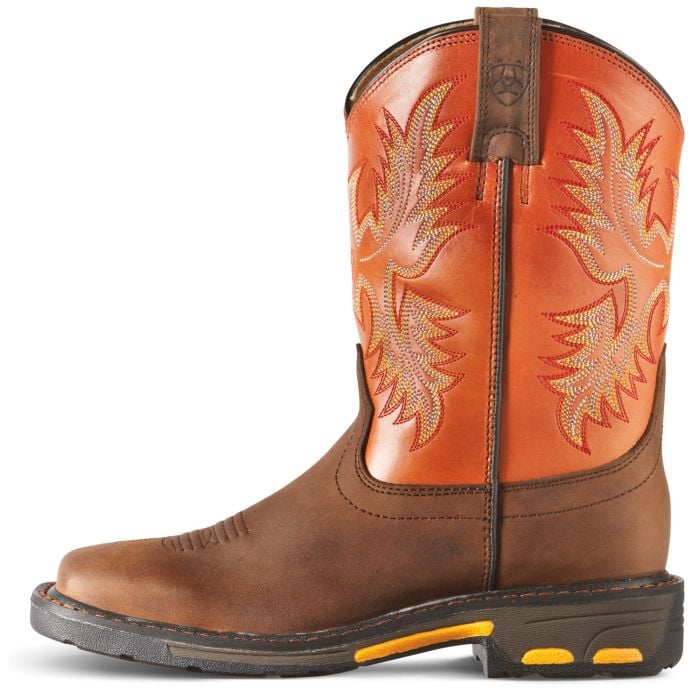 Ariat Kids WorkHog Wide Square Toe Work Boots