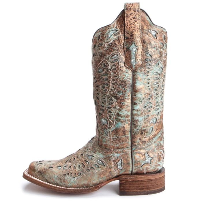 Corral turquoise inlay boots sale