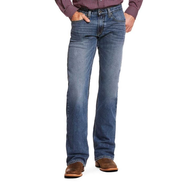Ariat Mens M5 Slim Fit Low Rise Boot Cut Jeans