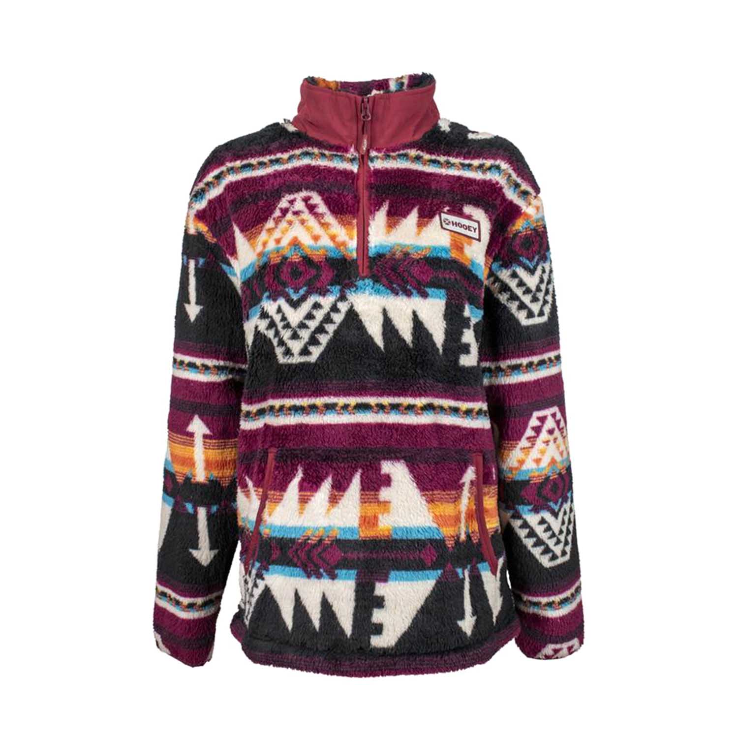 Hooey Womens Aztec Fleece Pull Over Jacket