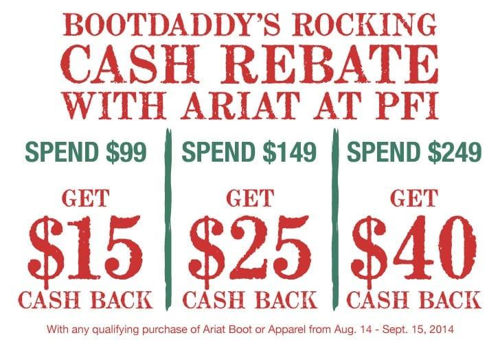 BootDaddy's Rocking Cash Rebate with Ariat at PFI