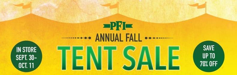 PFI's 40th Annual Fall Tent Sale!