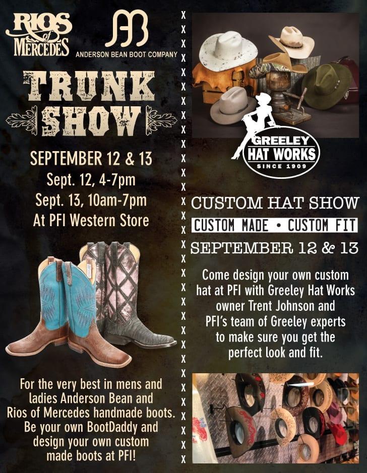 Custom Boot & Hat Trunk Show