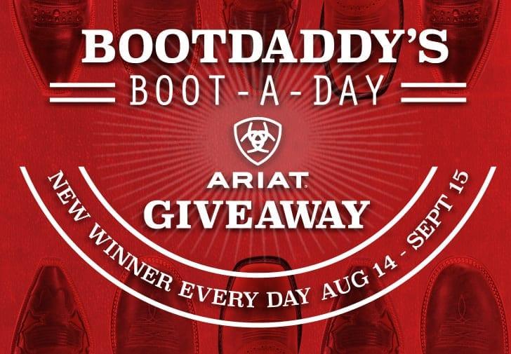 BootDaddy Boot-A-Day Giveaway with Ariat Contest
