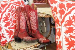 bright red cowgirl boots